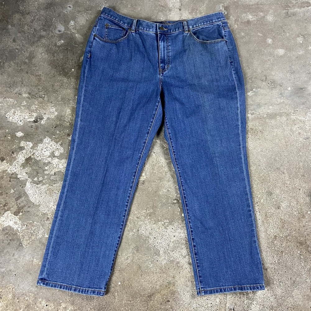 Lauren Ralph Lauren Jeans Women's Size 18W Blue Denim Curvy Fit Straight Ankle
